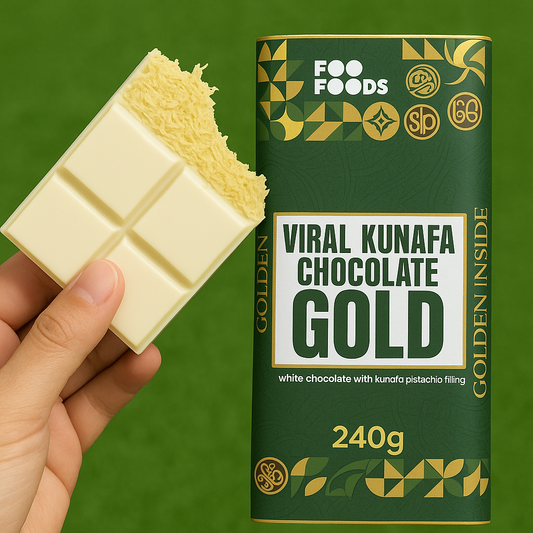 GOLD - Kunafa Pistachio Chocolate – Foo Foods Luxury Dessert Bar (240g)
