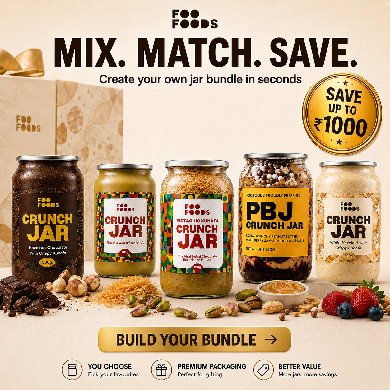 FooFoods Custom Crunch Jar Bundle