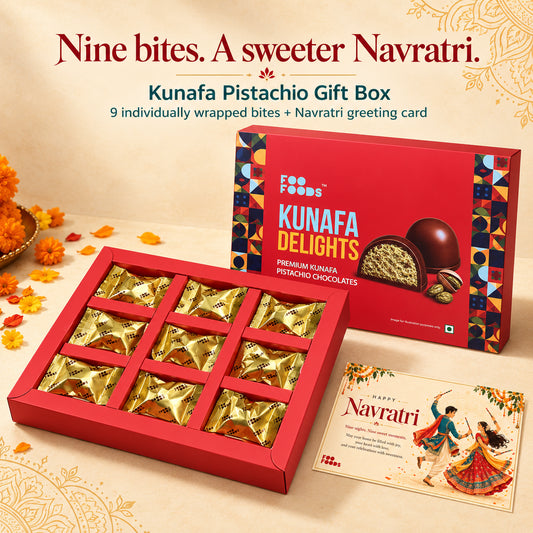 Navratri Kunafa Pistachio Gift Box – 9 Bites + Greeting Card