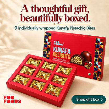 Kunafa Delights Gift Box – 9 Kunafa Pistachio Bites