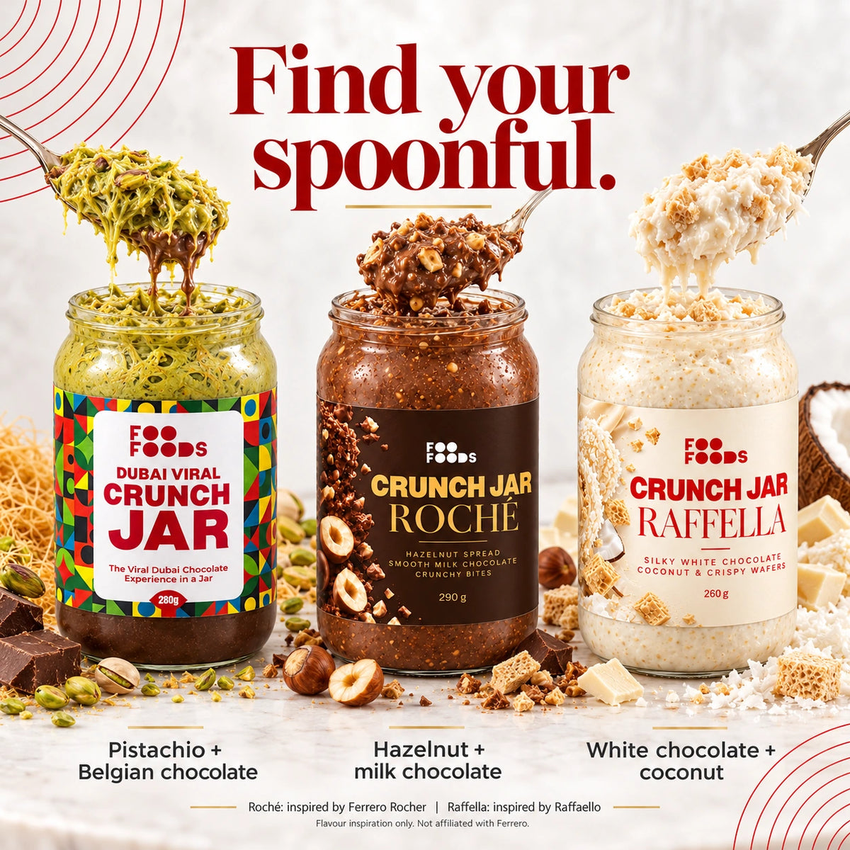 Crunch Jar Combo – Pistachio, Roché & Raffella | Saver’s Choice