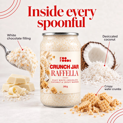 Crunch Jar Raffella – White Chocolate, Coconut & Wafers, 260 g