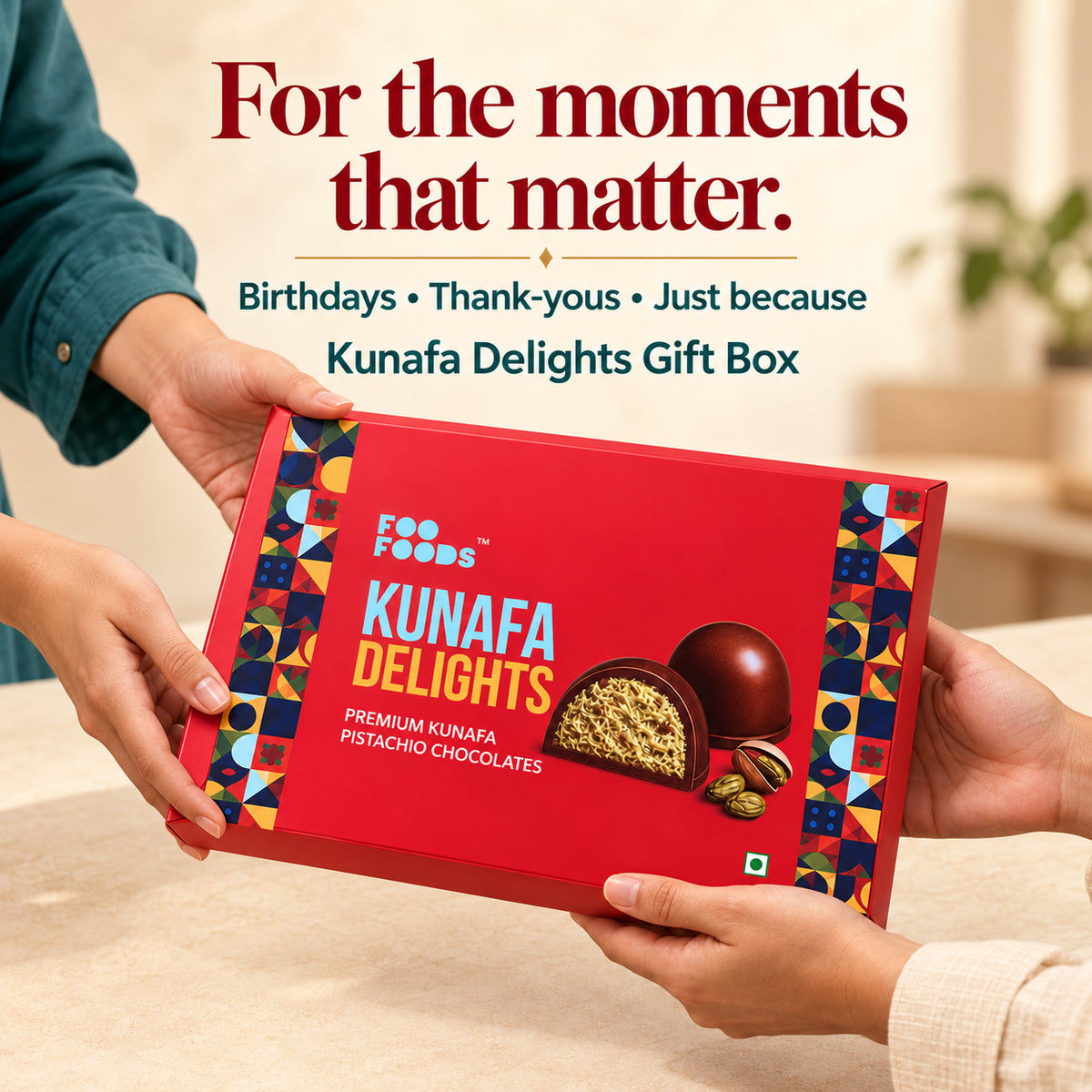 Kunafa Delights Gift Box – 9 Kunafa Pistachio Bites