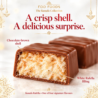 Diwali Special Kunafa Chocolate Gift Box - 8 Pieces, 4 Flavours | Foo Foods