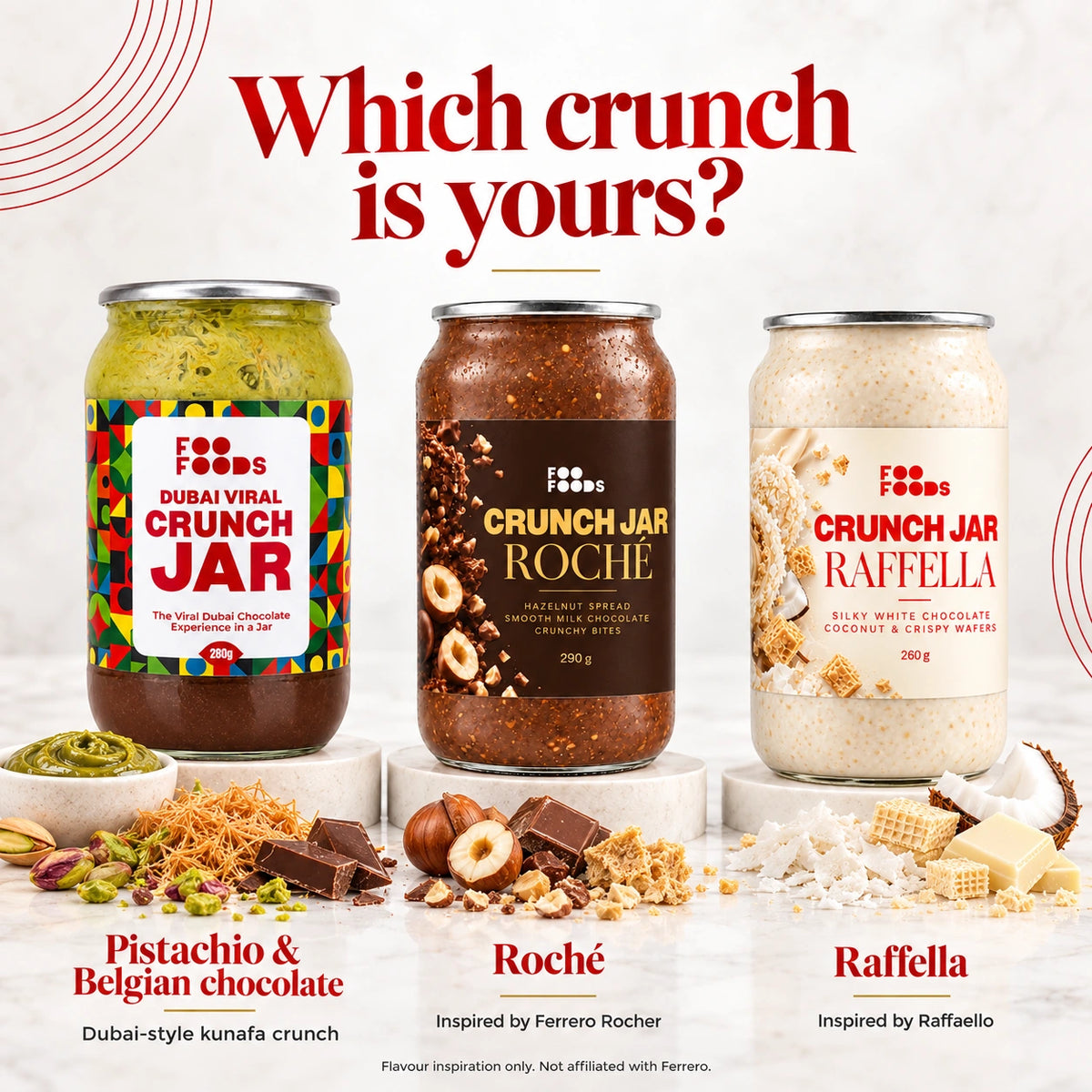 Crunch Jar Combo – Pistachio, Roché & Raffella | Saver’s Choice
