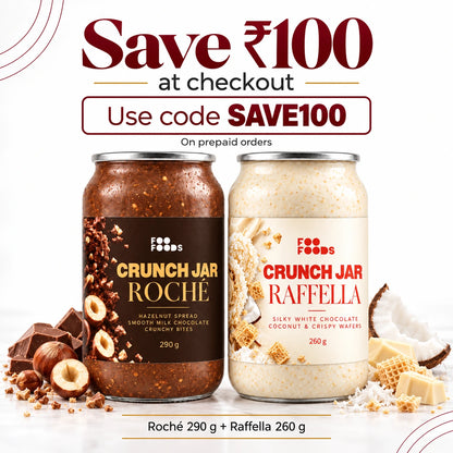 Roché & Raffella Crunch Jar Combo | Hazelnut Chocolate & Coconut Duo, 550 g