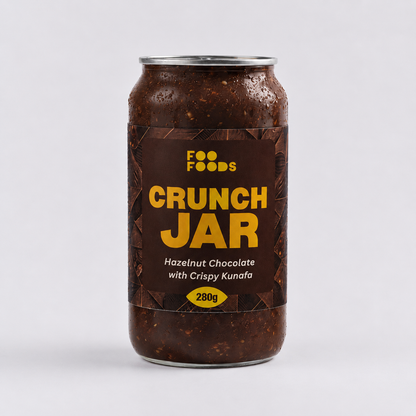 Choco Hazelnut Crunch Jar - With Original Nutella - Crispy Kunafa with Chocolate Hazelnut Paste