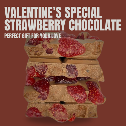 Valentine’s Strawberry Chocolate - 240g bar - Internet's Viral Chocolate Sensation