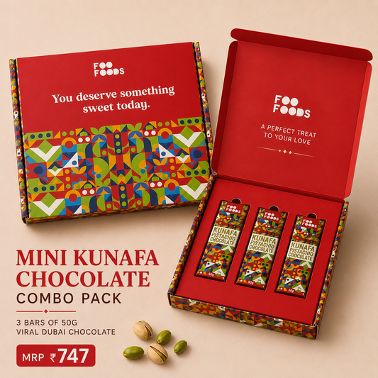 Treat Box - Mini Kunafa Chocolate Bar Box - 3x50g