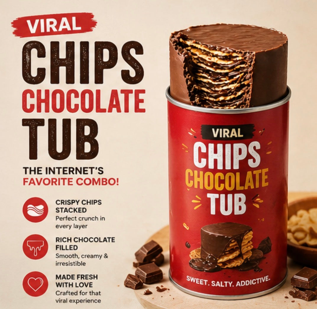 Viral Chips Chocolate Tub- Made with Original Potato Chips & Premium Milk Chocolate