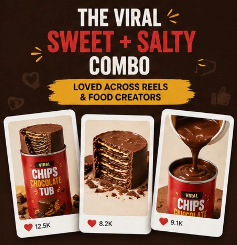 Viral Chips Chocolate Tub- Made with Original Potato Chips & Premium Milk Chocolate