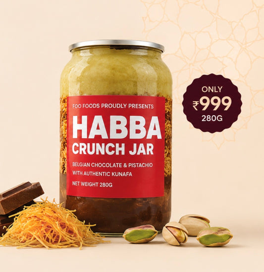 HABBA CRUNCH JAR - Belgian Chocolate & Pistachio with Authentic Kunafa