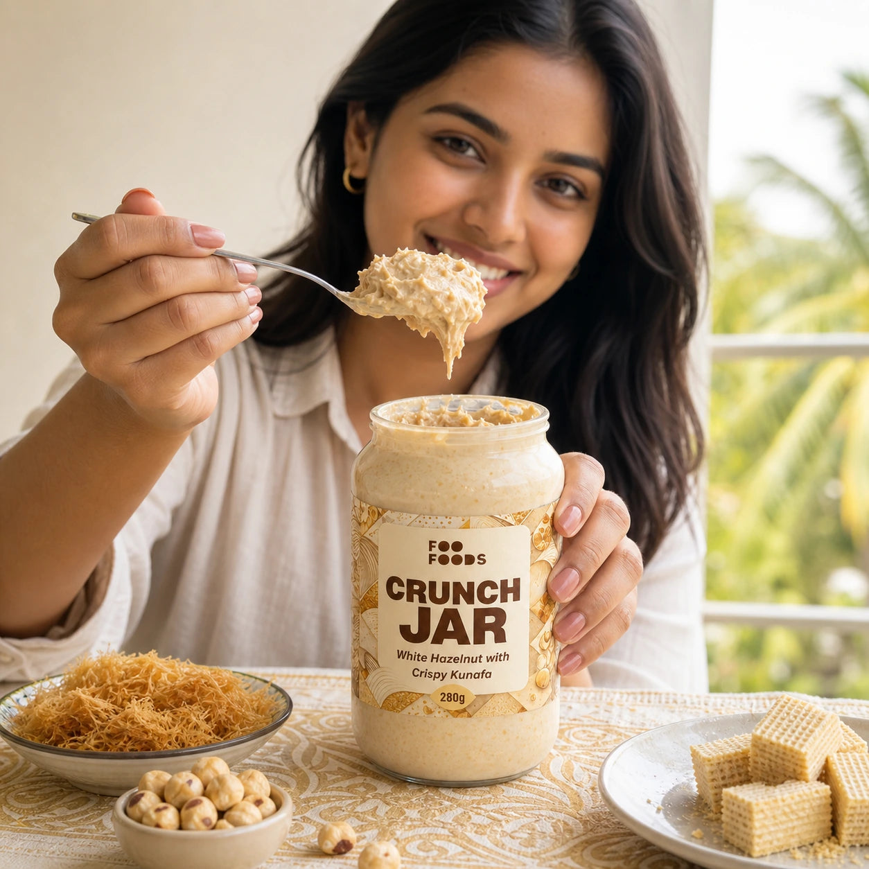 White Crunch Jar - Kinder Beuno Inspired Edition