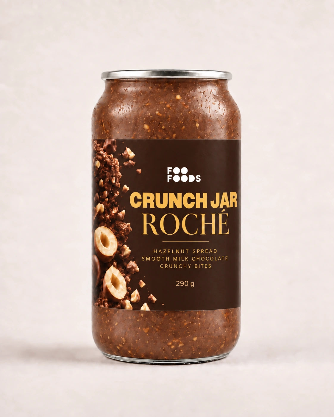 Foo Foods Crunch Jar Roché hazelnut chocolate and crispy kunafa dessert, 290 g