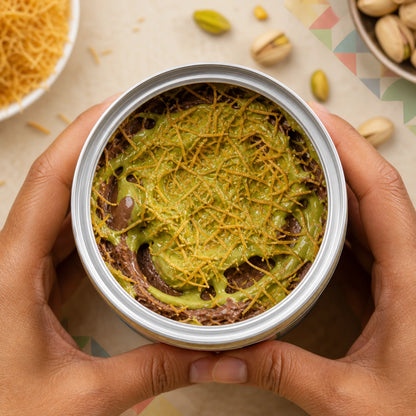 PISTACHIO KUNAFA CRUNCH JAR - Belgian Chocolate & Pistachio with Authentic Kunafa