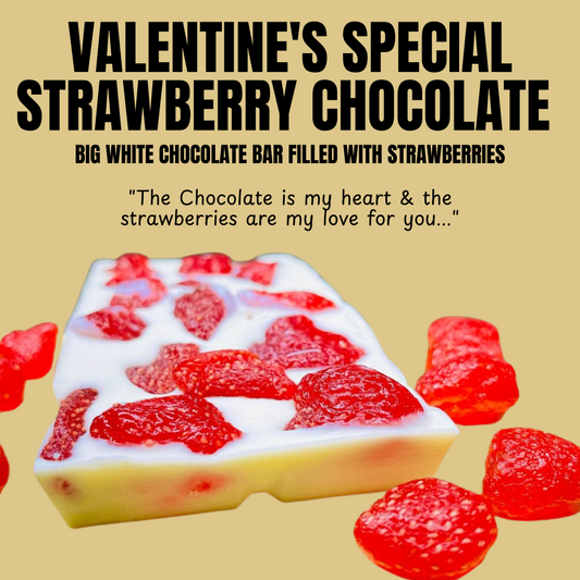 Valentine’s Strawberry Chocolate - 240g bar - Internet's Viral Chocolate Sensation